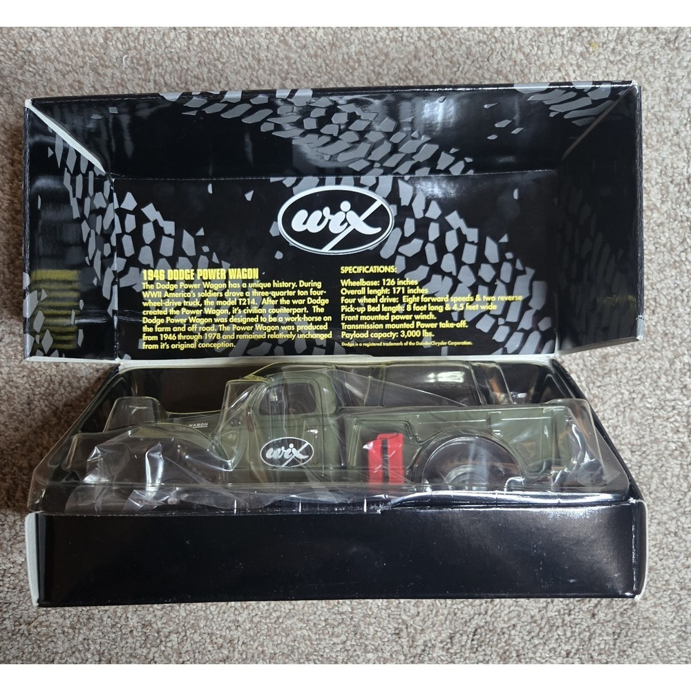 Ertl Collectibles WIX 1946 Dodge Power Wagon 1:25 Diecast Green Truck